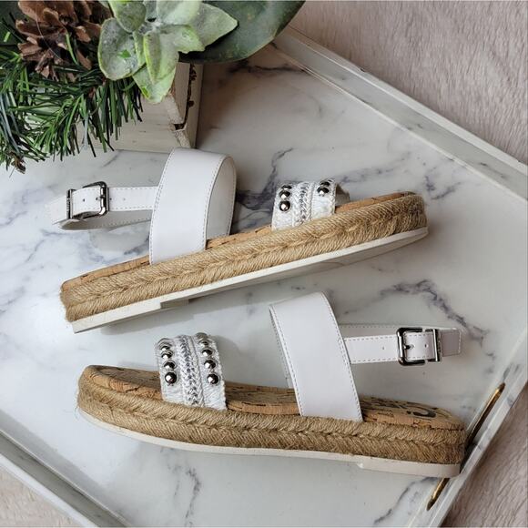 🚨NEW CIRCUS BY SAM EDELMAN Andrea White Espadrille Flatform Sandal Size 6 - Picture 5 of 11